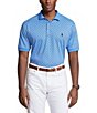 Color:Preppy Woodblock/Summer Blue - Image 1 - Big & Tall Classic Fit Printed Soft Cotton Short Sleeve Polo Shirt