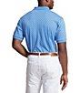 Color:Preppy Woodblock/Summer Blue - Image 2 - Big & Tall Classic Fit Printed Soft Cotton Short Sleeve Polo Shirt