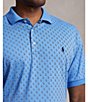 Color:Preppy Woodblock/Summer Blue - Image 5 - Big & Tall Classic Fit Printed Soft Cotton Short Sleeve Polo Shirt