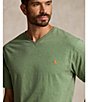 Color:Cargo Green Heather - Image 5 - Big & Tall Classic Fit Short Sleeve Cotton Jersey V-Neck T-Shirt
