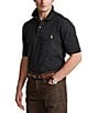 Color:Black Marl Heather - Image 1 - Big & Tall Classic Fit Solid Cotton Mesh Polo Shirt