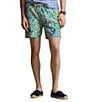 Color:Shorewood Paisley Green - Image 1 - Big & Tall Classic Fit Traveler Paisley Printed 6.5#double; Inseam & 7.5#double; Inseam Swim Trunks