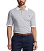 Color:Bayberry Foulard White - Image 1 - Big & Tall Foulard Print Soft Cotton Short-Sleeve Polo Shirt