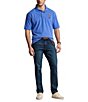 Color:New England Blue - Image 3 - Big & Tall Heritage Bear Short Sleeve Polo Shirt