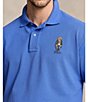 Color:New England Blue - Image 5 - Big & Tall Heritage Bear Short Sleeve Polo Shirt
