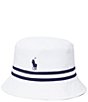 Color:White/Blue Seersucker - Image 1 - Big & Tall Reversible Seersucker Bucket Hat