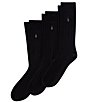 Color:Black - Image 1 - Big & Tall Ribbed Slack Socks 3-Pack