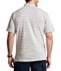 Color:Andover Heather/White - Image 2 - Big & Tall Stripe Soft Cotton Short Sleeve Polo Shirt
