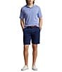 Color:Harbor Island Blue/Light Navy - Image 3 - Big & Tall Stripe Soft Cotton Short Sleeve Polo Shirt
