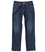 Color:Adams Wash Blue - Image 1 - Big Boys 8-20 Hampton Straight Stretch Jeans