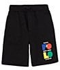 Color:Polo Black - Image 1 - Big Boys 8-20 Logo Fleece Shorts