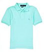 Color:Aqua Verde - Image 1 - Big Boys 8-20 Short-Sleeve Classic-Fit Mesh Polo Shirt