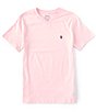 Color:Pink - Image 1 - Big Boys 8-20 Short Sleeve Essential V-Neck T-Shirt