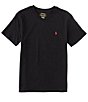 Color:Polo Black - Image 1 - Big Boys 8-20 Short Sleeve Essential V-Neck T-Shirt