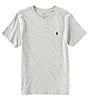 Color:Andover Heather - Image 1 - Big Boys 8-20 Short Sleeve Essential V-Neck T-Shirt