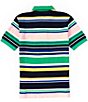 Color:Classic Kelly Multi - Image 2 - Big Boys 8-20 Short-Sleeve Striped Mesh Polo Shirt