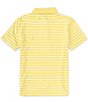 Color:Sunfish Yellow/Ceramic White - Image 2 - Big Boys 8-20 Short-Sleeve Striped Performance Jersey Polo Shirt