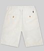 Color:Deckwash White - Image 2 - Big Boys 8-20 Straight Fit Linen Blend Shorts