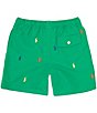 Color:Preppy Green - Image 2 - Big Boys 8-20 Traveler Embroidered Pattern Swim Trunks