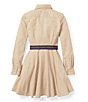 Color:Khaki - Image 2 - Big Girls 7-16 Button-Front Belted Shirtdress
