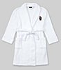 Color:White - Image 1 - Big Kids 7-18 Polo Bear Patch Terry Robe