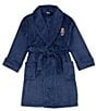 Color:Newport - Image 1 - Big Kids 7-18 Polo Bear Patch Terry Robe