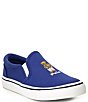 Color:Royal/Blue - Image 1 - Boys' Keaton Beach Shop Bear Slip-On Sneakers (Toddler)