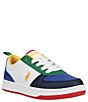 Color:White/Royal/Yellow - Image 1 - Boys' Polo Court II Sneakers (Youth)