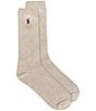 Color:Taupe Heather - Image 1 - Classic Crew Socks