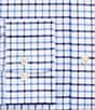 Color:White Blue Multi - Image 3 - Classic Fit Button Down Collar Plaid Oxford Dress Shirt