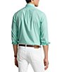 Color:Key West Green/White - Image 3 - Classic Fit Button Down Collar Striped Poplin Dress Shirt