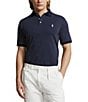 Color:Preppy Dot/Refined Navy - Image 1 - Classic Fit Dot Print Soft Cotton Short Sleeve Polo Shirt