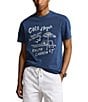 Color:Annapolis Blue - Image 1 - Classic Fit Embroidered Jersey Short Sleeve T-Shirt