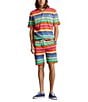 Color:Multi - Image 3 - Striped Spa Terry Short Sleeve Polo Shirt