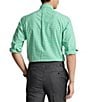 Color:Mayan Green/White - Image 2 - Classic Fit Gingham Oxford Long Sleeve Woven Shirt