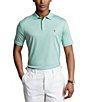 Color:Celadon - Image 1 - Classic Fit Multicolored Pony Soft Cotton Short Sleeve Polo Shirt