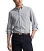 Color:Slate - Image 1 - Classic-Fit Oxford Long-Sleeve Woven Shirt
