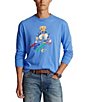 Color:Summer Blue - Image 1 - Classic Fit Paint Bear Jersey Long Sleeve T-Shirt