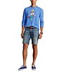 Color:Summer Blue - Image 3 - Classic Fit Paint Bear Jersey Long Sleeve T-Shirt