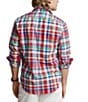 Color:Red/Blue Multi - Image 2 - Classic-Fit Plaid Long Sleeve Oxford Woven Workshirt