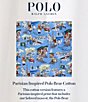 Color:Paris Bear Blue Flower Print - Image 6 - Classic Fit Polo Bear Mesh Polo Shirt