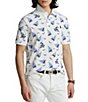 Color:Skipper Bearwaiian White - Image 1 - Classic-Fit Polo Bear Skipper Bearwaiian Mesh Short-Sleeve Polo Shirt
