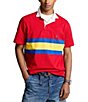 Color:RL 2000 Red/Blue Saturn - Image 1 - Classic Fit Short Sleeve Striped Jersey Rugby Shirt
