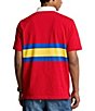Color:RL 2000 Red/Blue Saturn - Image 2 - Classic Fit Short Sleeve Striped Jersey Rugby Shirt