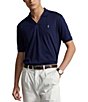 Color:French Navy - Image 1 - Classic Fit Soft Touch Johnny Collar Short-Sleeve Polo Shirt