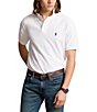Color:White/Navy - Image 1 - Classic Fit Solid Cotton Mesh Polo Shirt