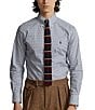 Color:Navy/White - Image 2 - Classic Fit Stretch Button-Down Collar Checked Poplin Dress Shirt