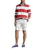 Color:Deckwash White - Image 3 - Classic-Fit Stretch Embroidered 9.25#double; Inseam Shorts