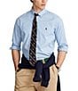 Color:Blue - Image 1 - Classic-Fit Stretch Oxford Long-Sleeve Woven Shirt