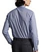 Color:Blue/White - Image 3 - Classic Fit Stretch Spread Collar Dobby Dress Shirt